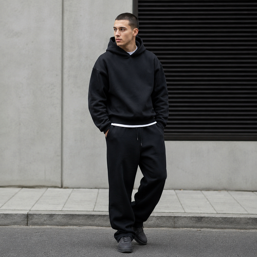 Color Hoodie and Sweatpants Set