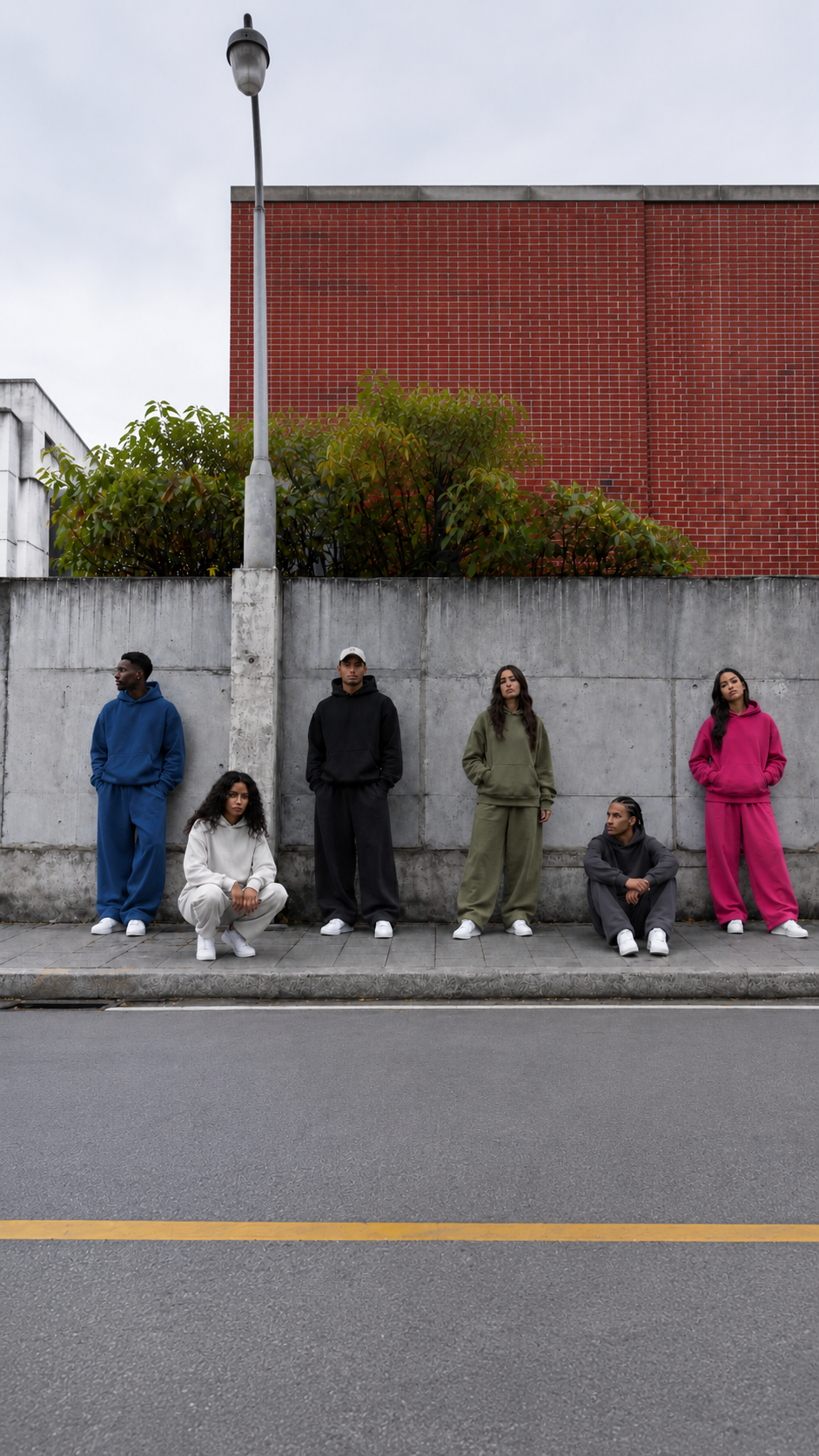 Color Hoodie and Sweatpants Set